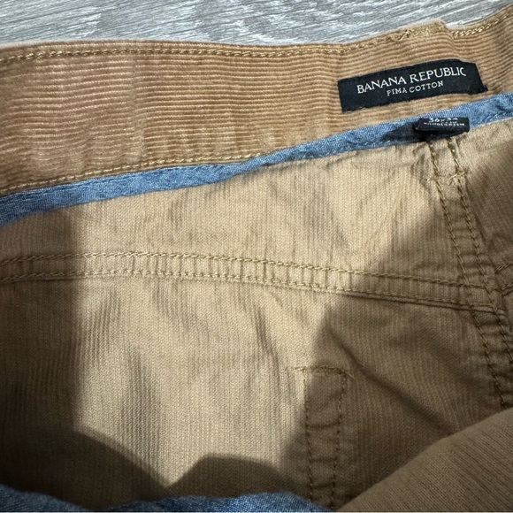 Banana Republic Men Khaki Corduroy 100% Pima Cotton  Straight Leg Pants Sz 36x34 - Picture 6 of 16